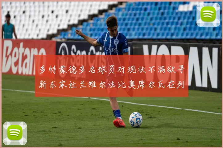 多特蒙德多名球员对现状不满欲寻新东家杜兰维尔法比奥席尔瓦在列